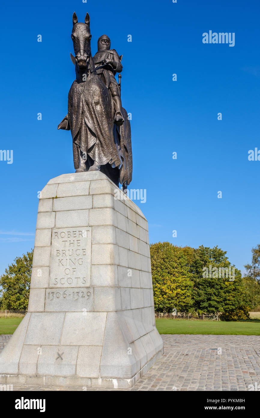Statue de Robert Bruce, bataille de Bannockburn museum, Stirling, Ecosse UK Banque D'Images