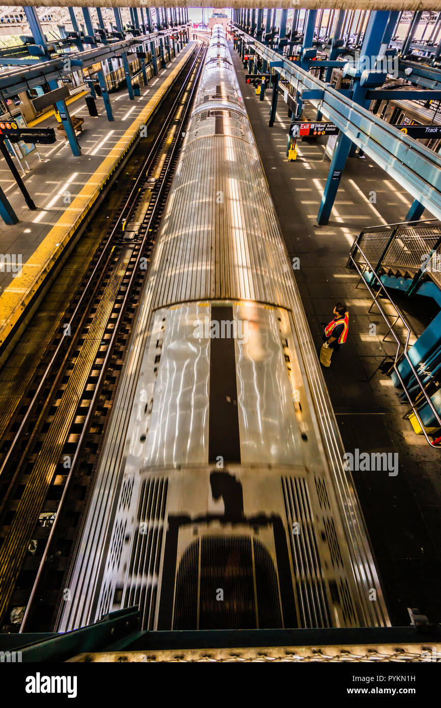 Coney Island - Stillwell Avenue Métro Station Coney Island Brooklyn - New York, New York, USA Banque D'Images