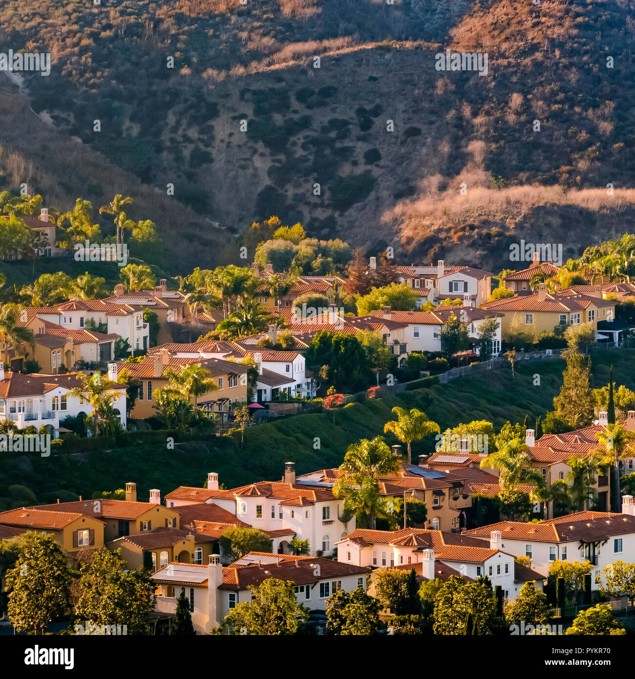San Clemente maisons sur une colline, en Californie Banque D'Images