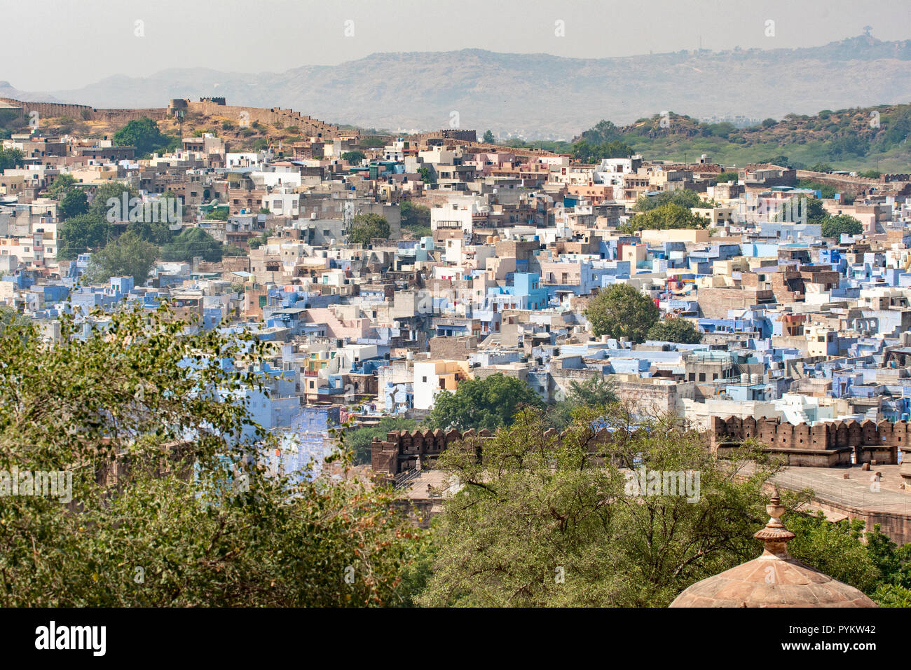 La ville bleue de Jodhpur, Rajasthan, India Banque D'Images