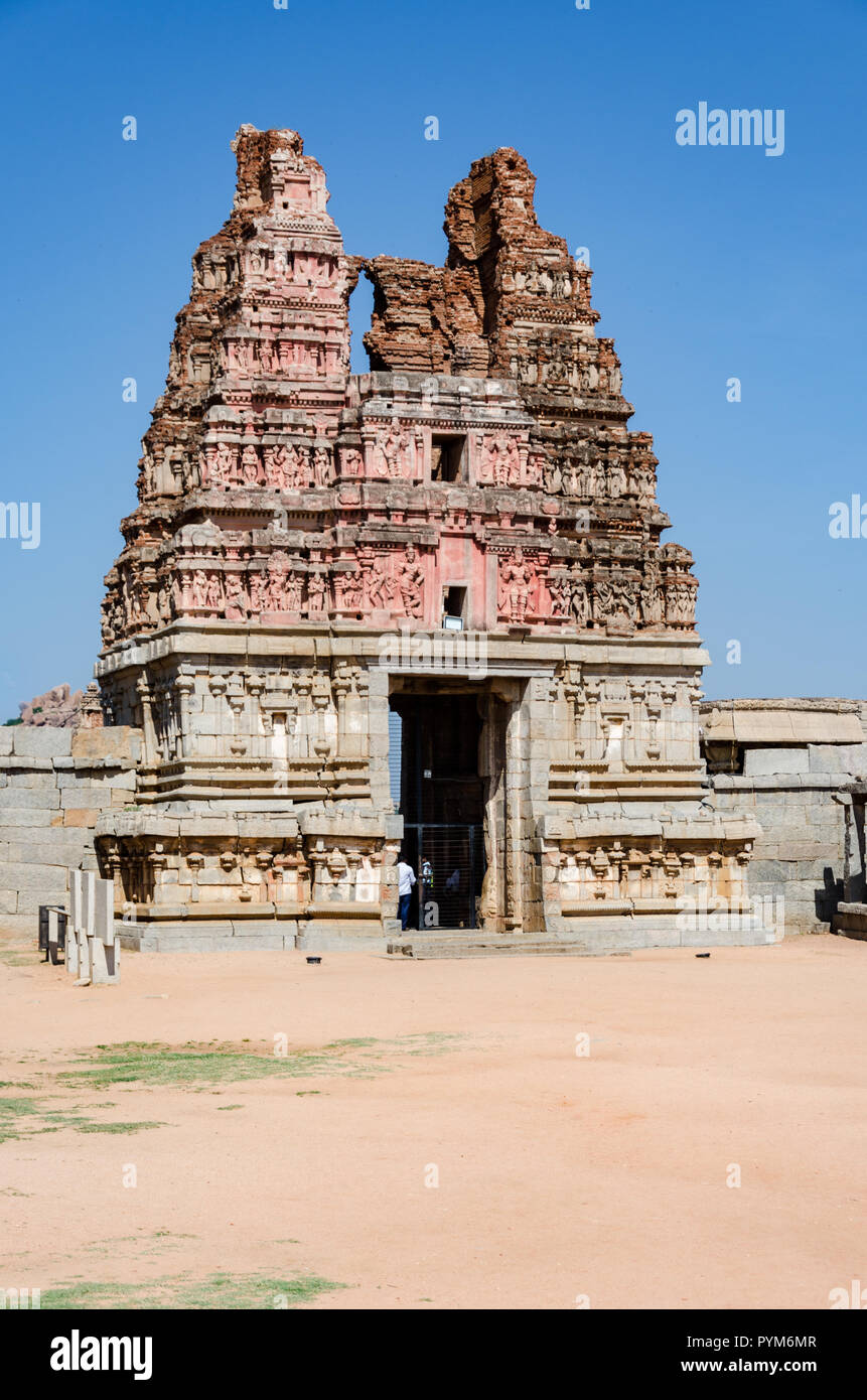 Vijaya Vittala temple gopuram, Hampi, Karnataka, Inde Banque D'Images