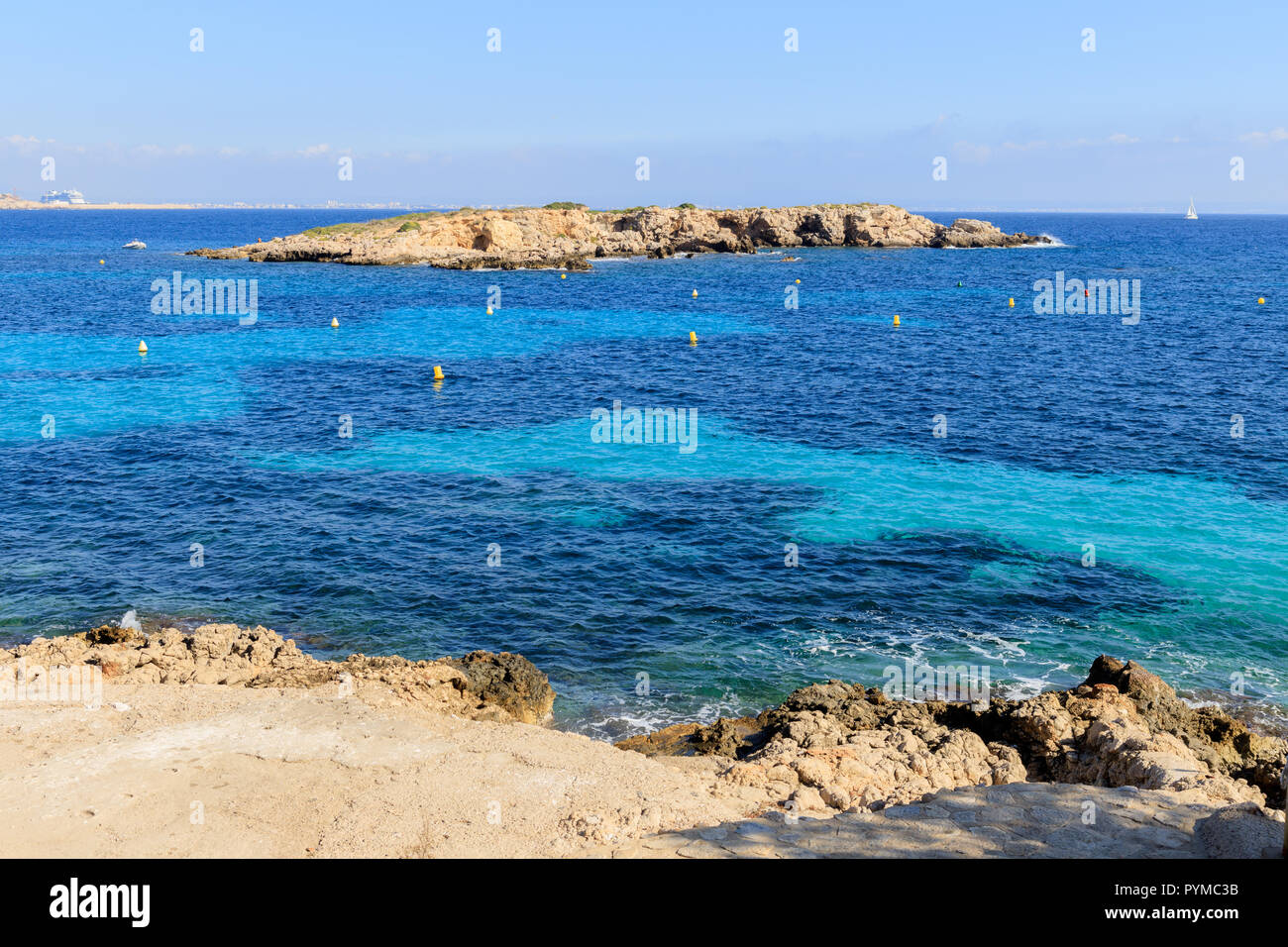 Mallorca, Espagne, l'eau de mer propre, seascape Illettes Banque D'Images