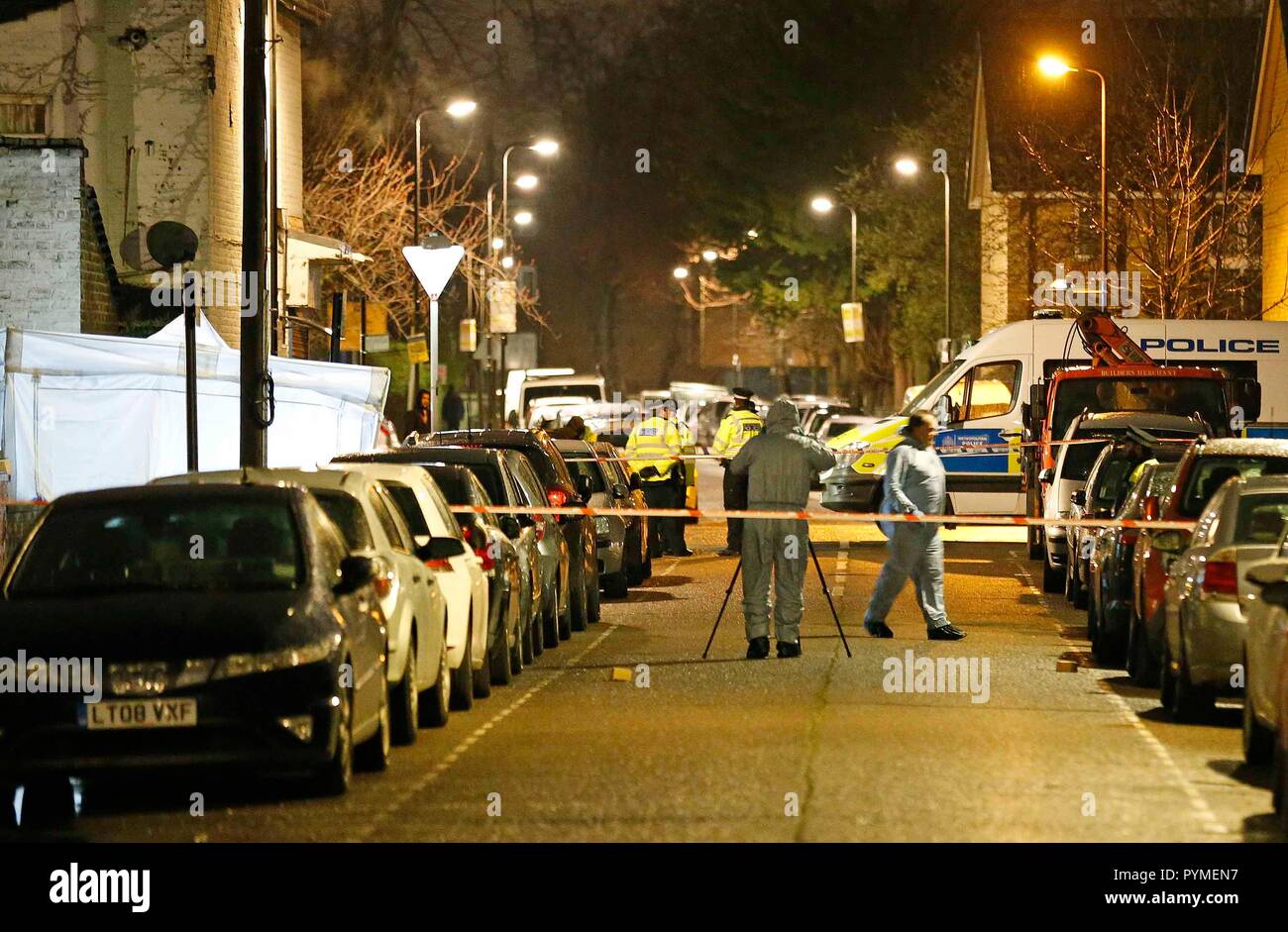 La scène de meurtre - enquête médico-légale la scène du crime. Banque D'Images