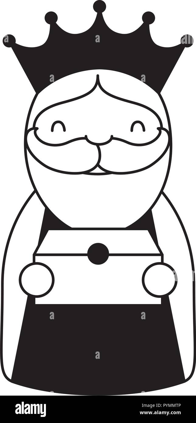 Mangeoire epiphanie gaspar holding son don vector illustration Illustration de Vecteur