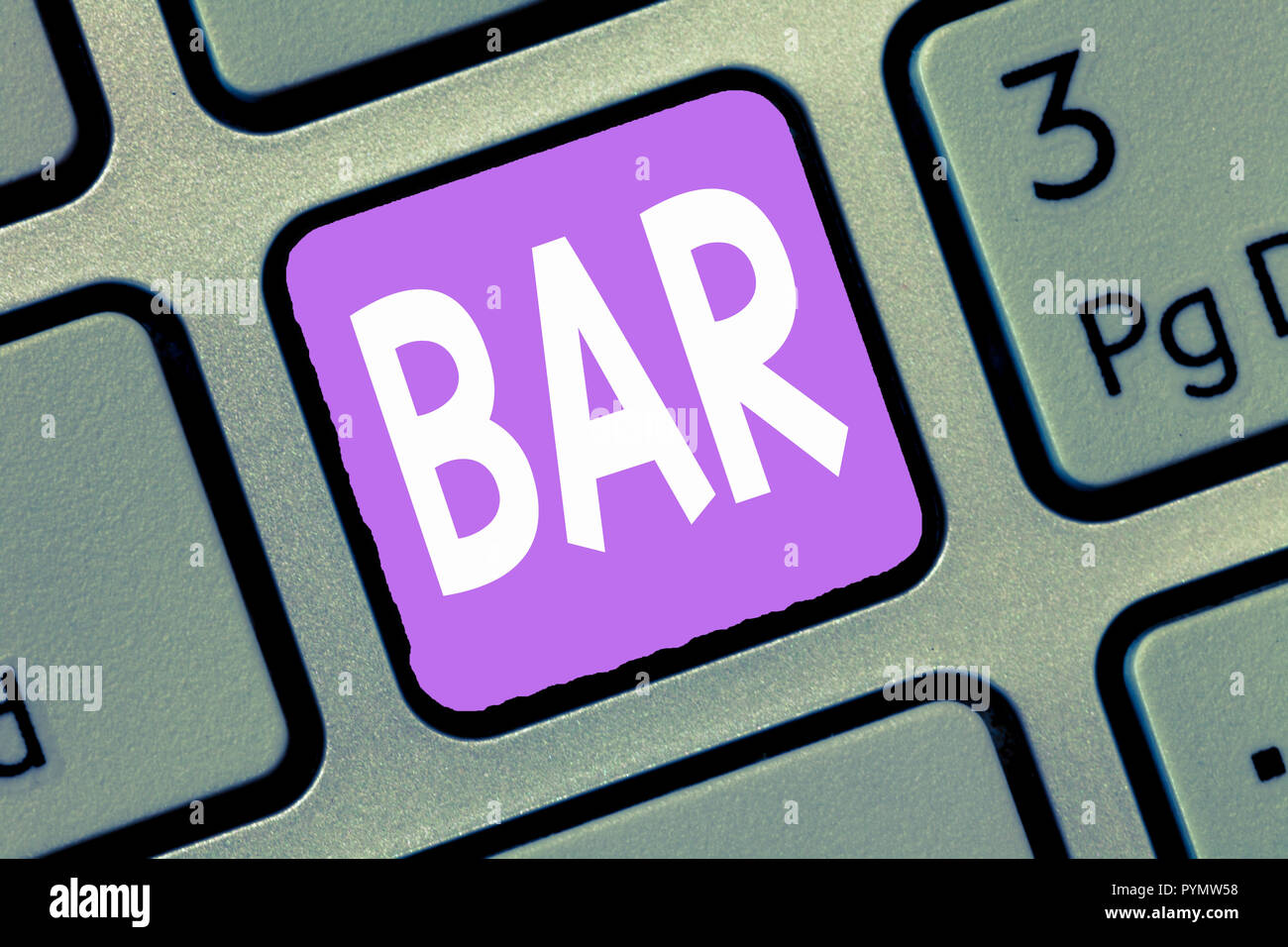 L'écriture de texte Word Bar. Concept d'entreprise pour Restaurant Café