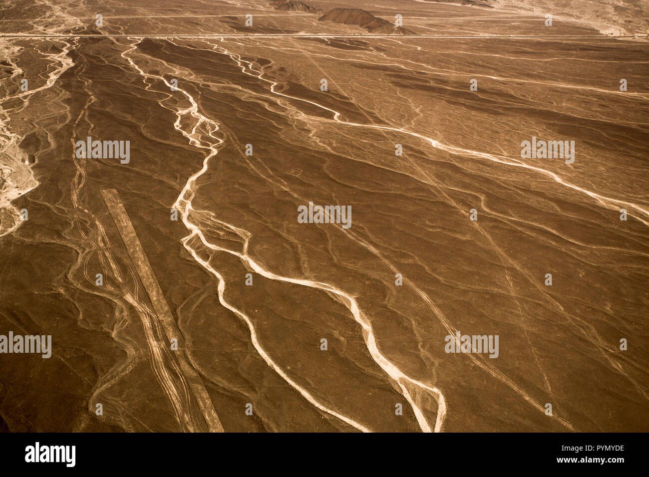 Flug zu den Naszca Linien über die Panamericana, au Pérou, Südamerika Banque D'Images