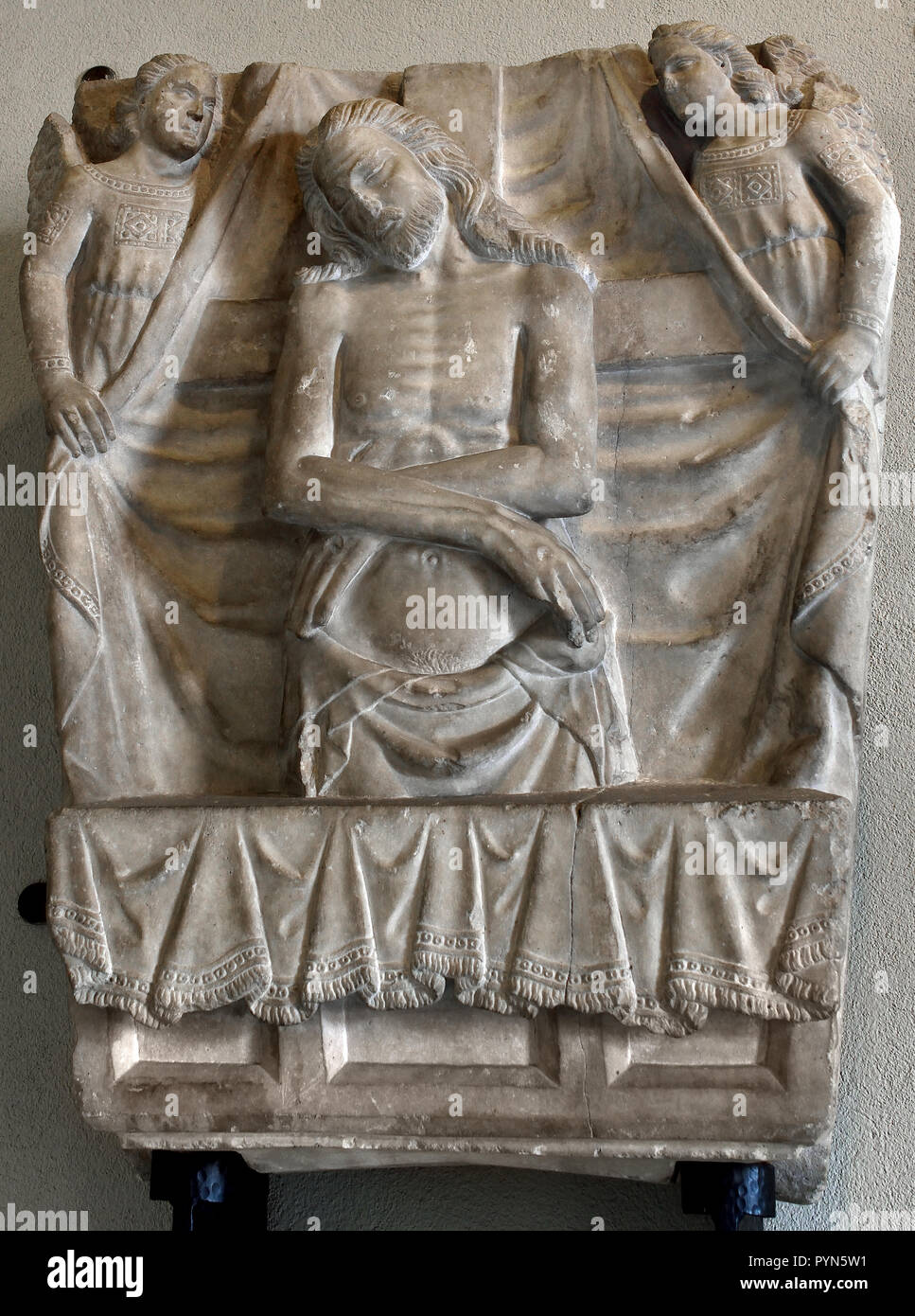 Pieta 14e siècle Campionese Art Musée d'Art ancien dans le château des Sforza - Château des Sforza à Milan Italie Banque D'Images