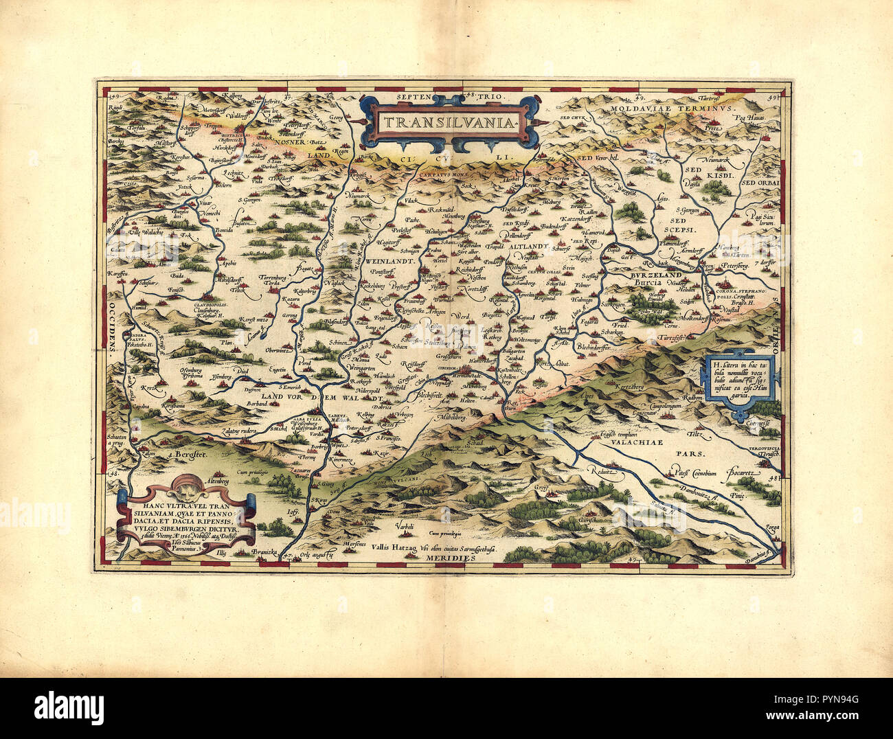16th century transylvania map Banque de photographies et d’images à ...
