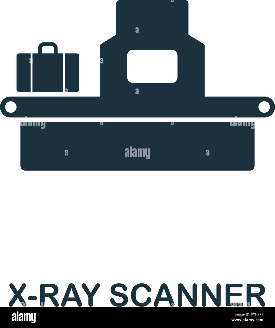 L'icône du scanner à rayons X. Style de design premium collection de sécurité. UX et l'interface utilisateur. Perfect Pixel x-ray icône du scanner pour la conception web, applications, logiciels, printin Illustration de Vecteur