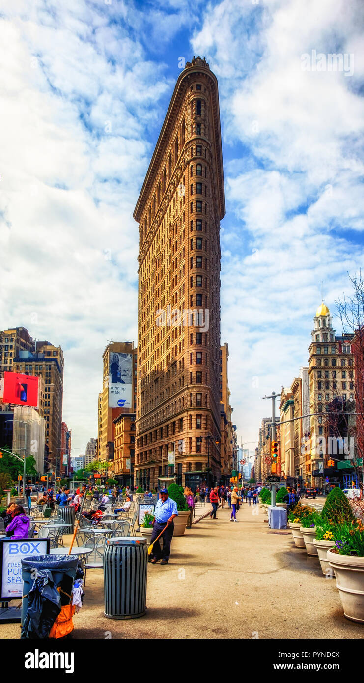 New York City, USA, mai 2018, vue de la plaza Flatiron Banque D'Images