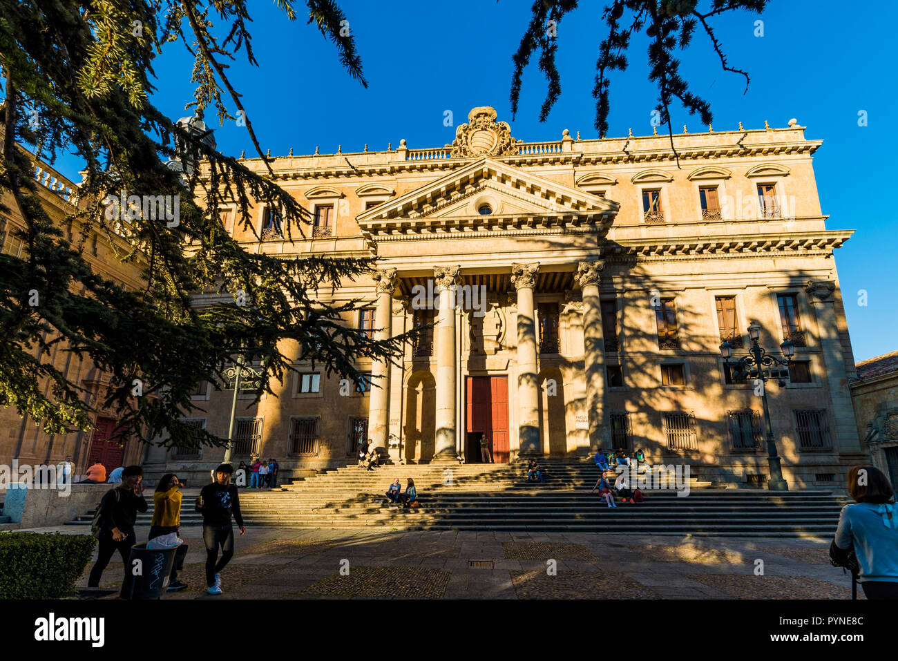 Le Palais d'Anaya est l'un des rares bâtiments à Salamanque en style néo-classique. abrite actuellement la faculté de philologie de l'Université de Sa Banque D'Images
