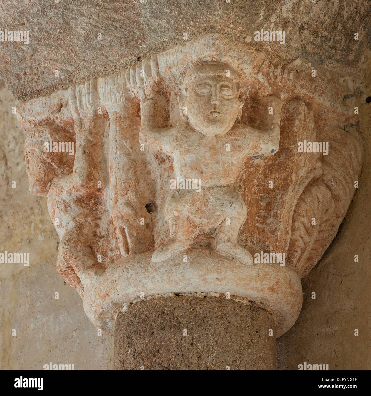 Gourdon, France - 3 août 2018 : Capitale de l'église romane à Gourdon, Saône-et-Loire, France. Banque D'Images
