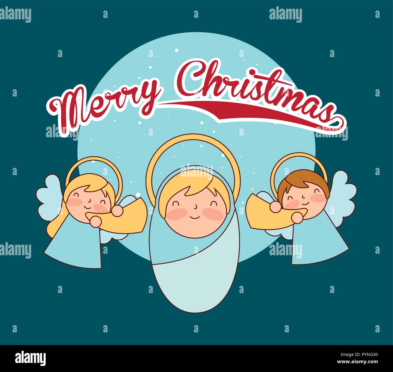 Crèche de Noël de l'épiphanie Illustration de Vecteur