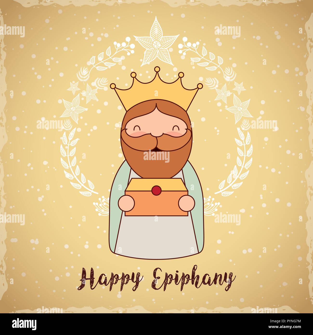 Crèche de Noël de l'épiphanie Illustration de Vecteur