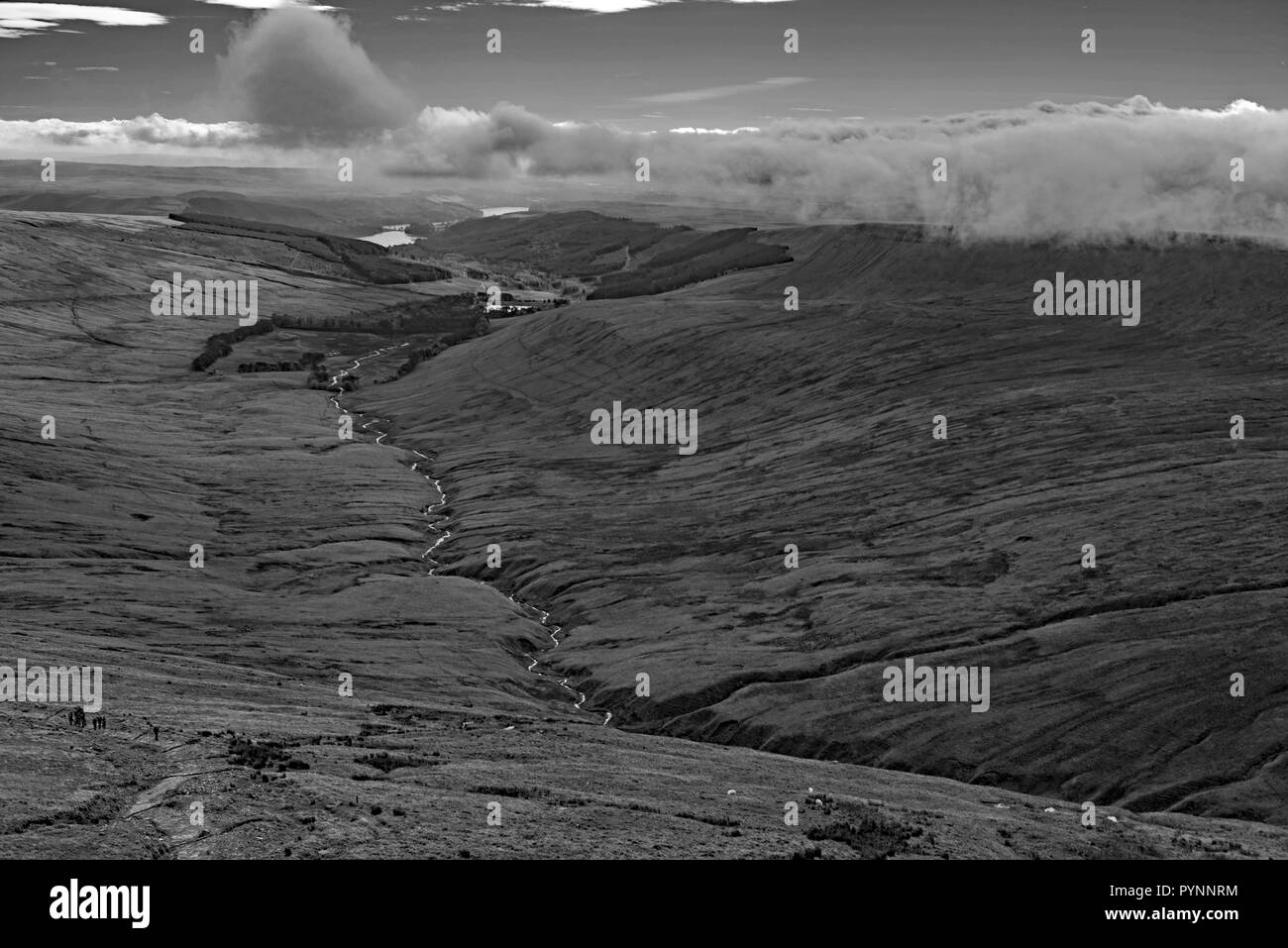 Voir à partir de Pen Y Fan, Brecon Beacons. Banque D'Images