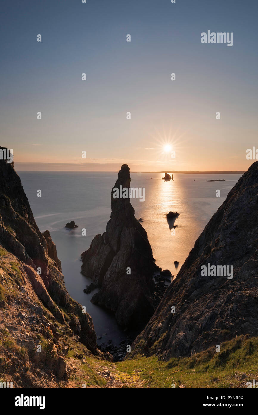 Gordi Pile, Braewick Bay, Shetland, Écosse Banque D'Images