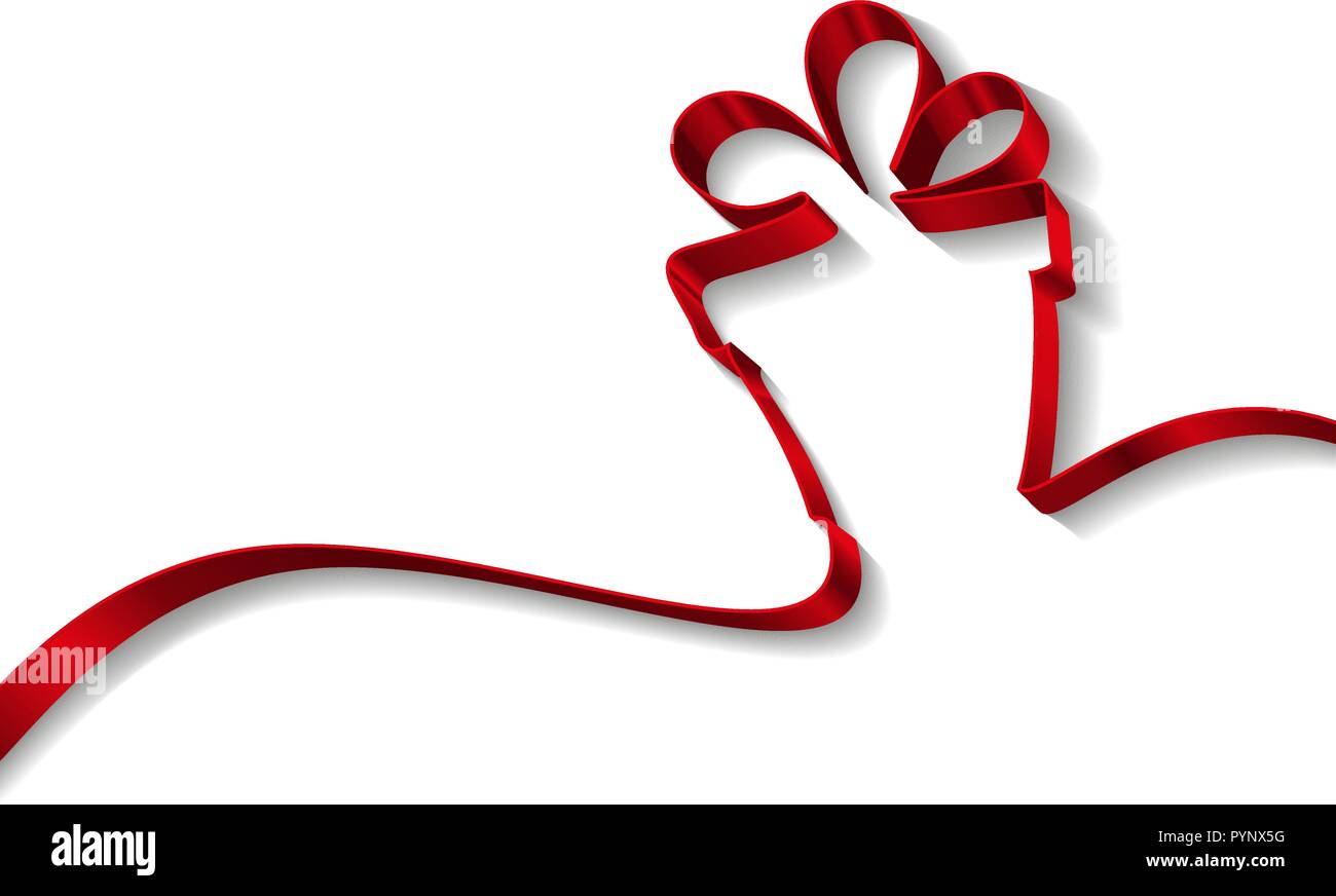Des rubans isolé sur fond blanc vector illustration, symbole de vacances de Noël, d'anniversaire Illustration de Vecteur