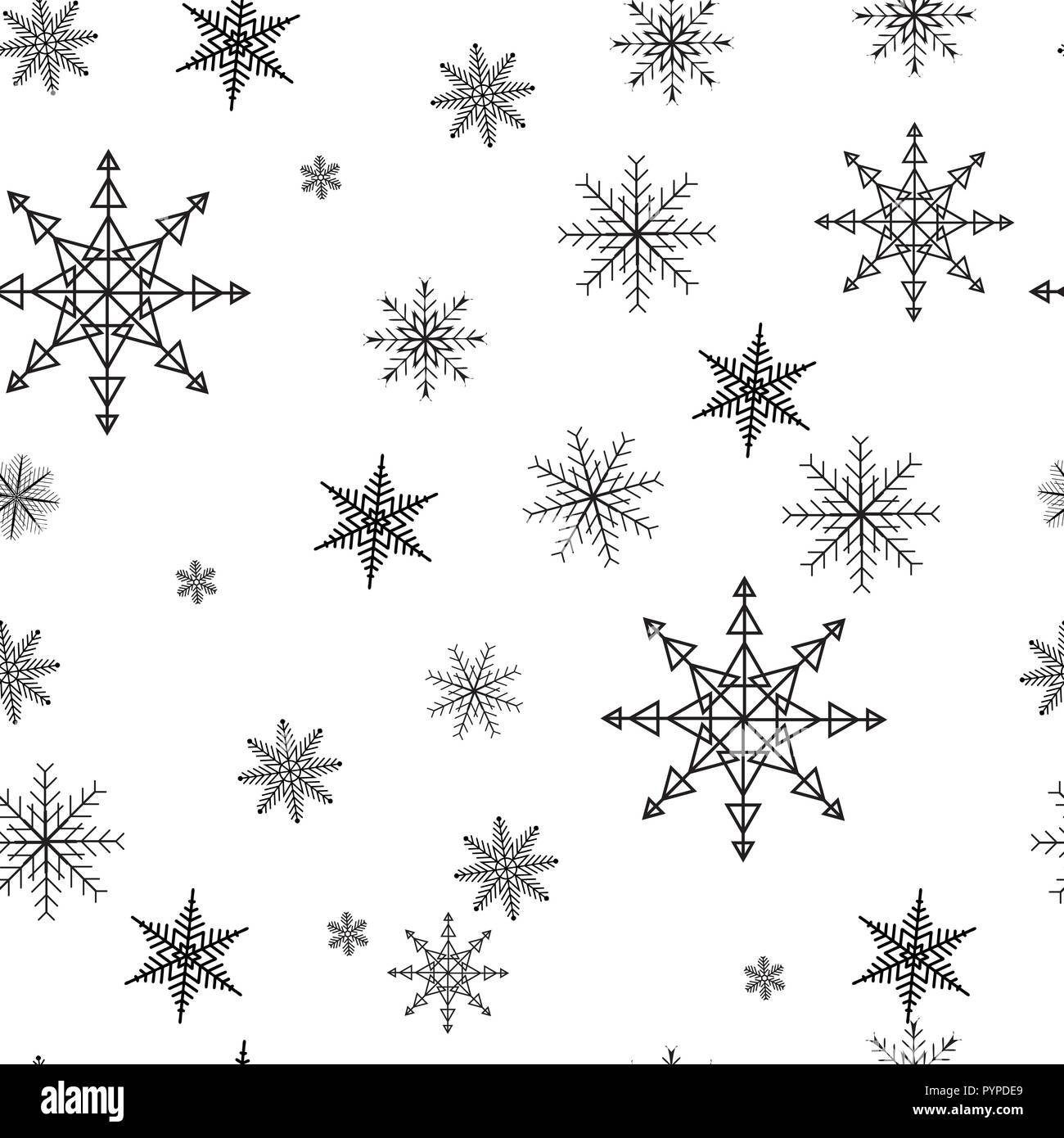 Simple Motif Flocon Transparent La Neige Noire Sur Fond Blanc Resume Fond D Emballage Decoration Symbole De L Hiver Joyeux Noel Bonne Annee De Celebration Vector Illustration Image Vectorielle Stock Alamy