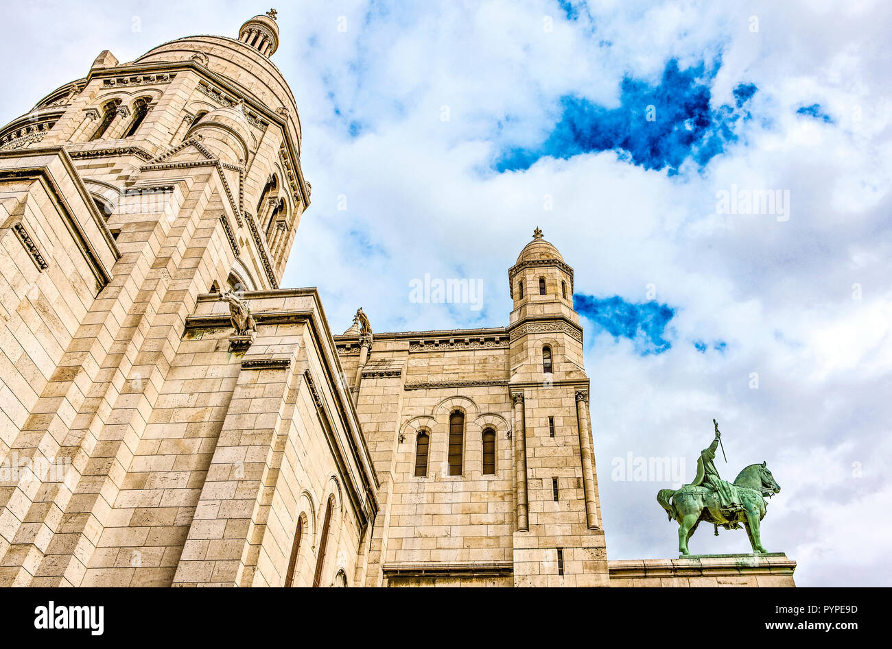 France, Paris, Montmartre, le SacrÃ© Coeur Banque D'Images