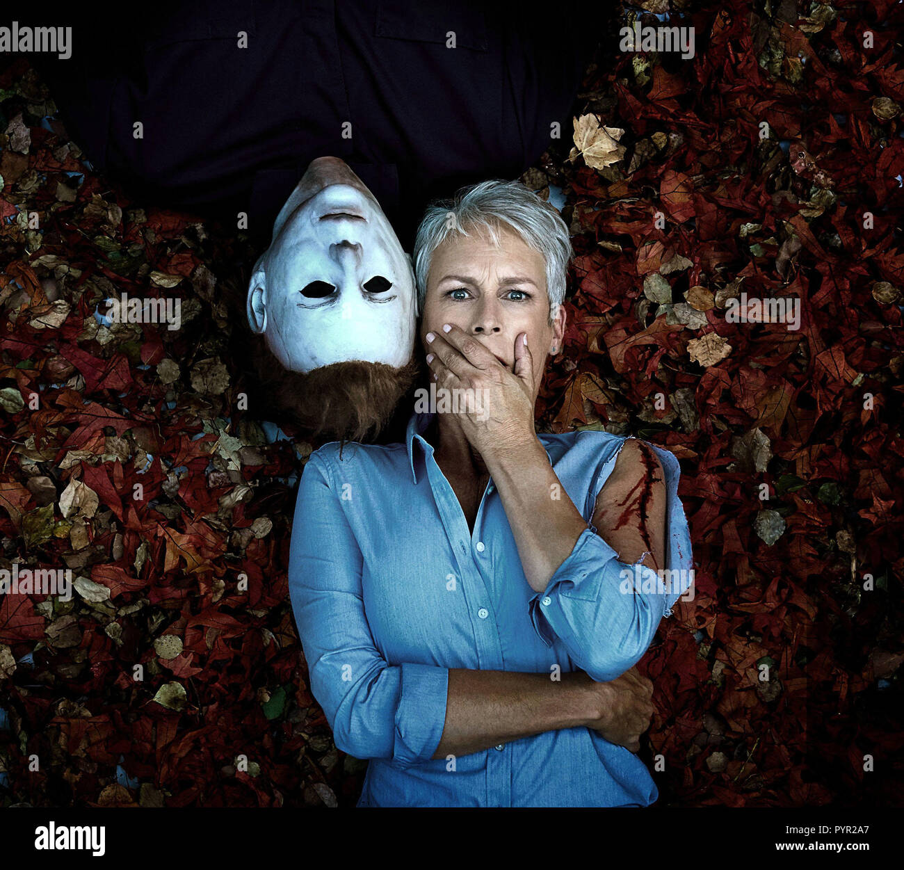 Titre original : HALLOWEEN. Titre en anglais : HALLOWEEN. Année : 2018. Réalisateur : DAVID GORDON GREEN. Stars : Jamie Lee Curtis ; Nick Castle. Credit : MIRAMAX / Album Banque D'Images