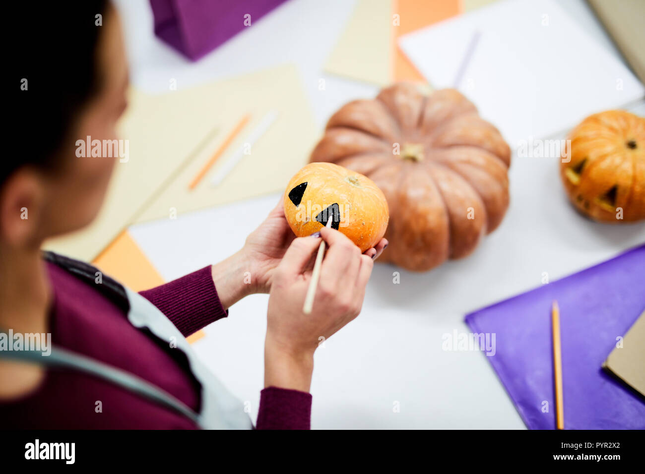 Décisions spooky pumpkin Banque D'Images
