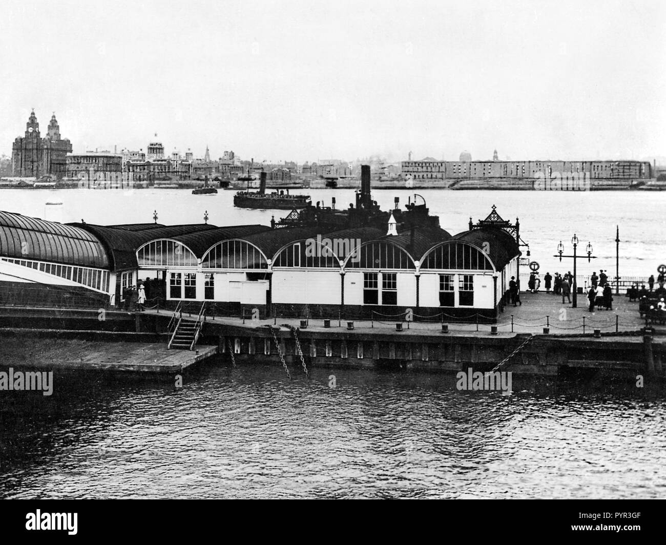 Terminal de ferry, Birkenhead début des années 1900 Banque D'Images