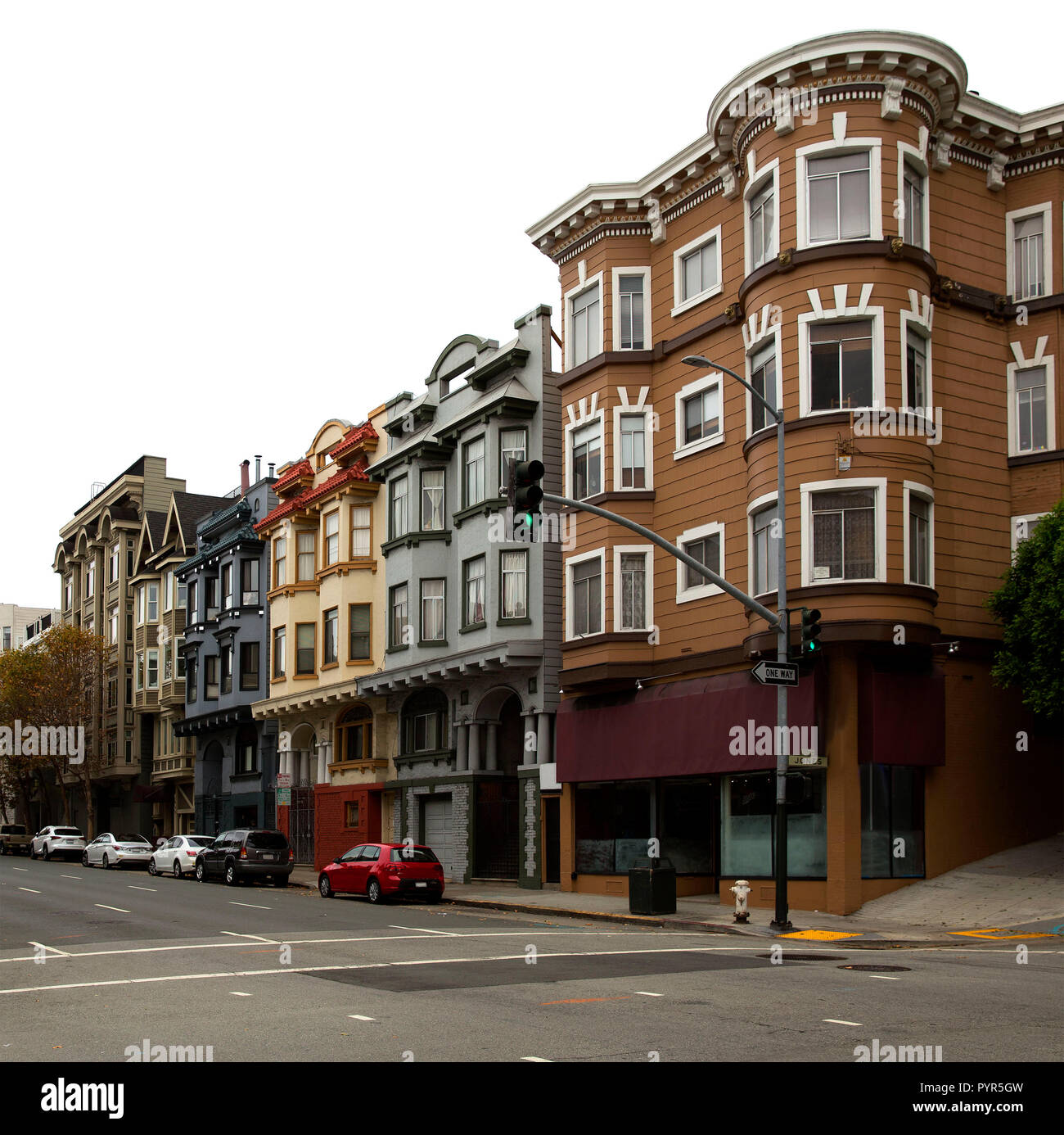 Maisons de style victorien à San Francisco Banque D'Images
