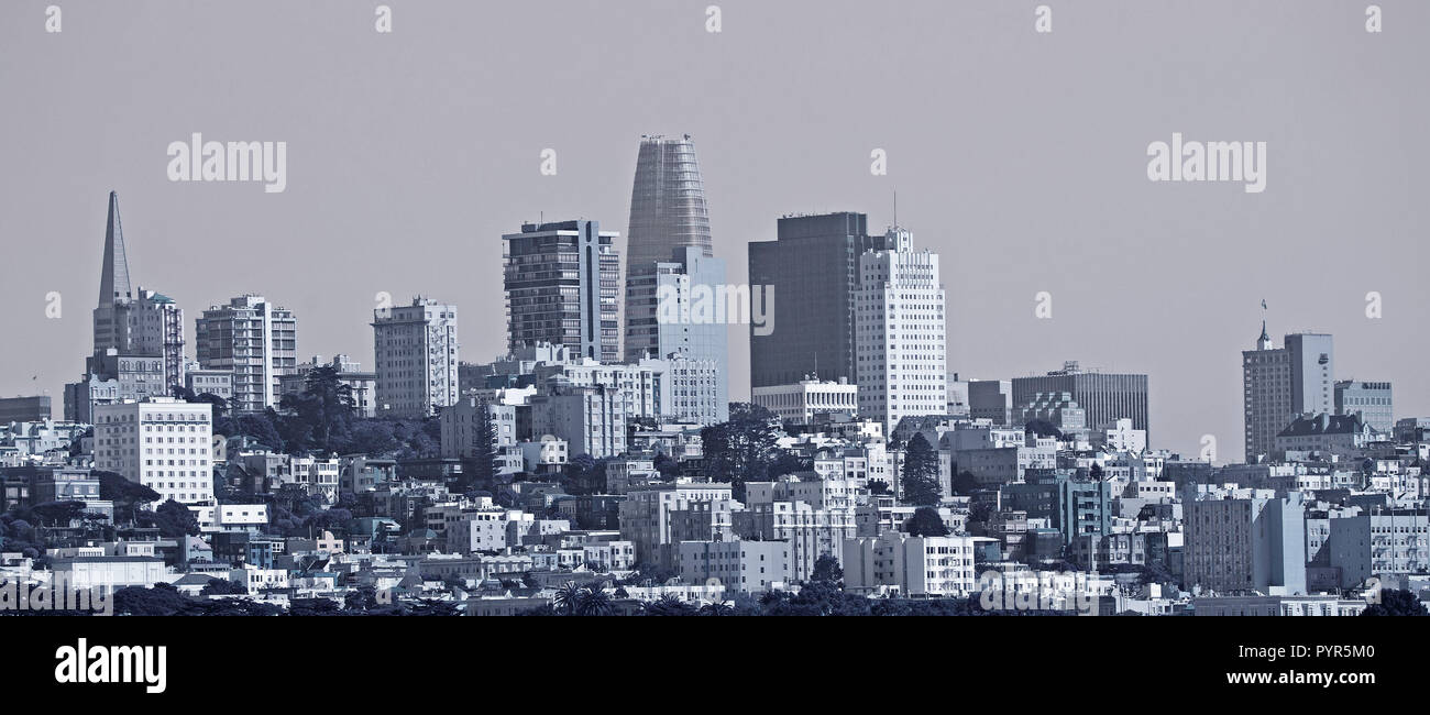 Les bâtiments du centre-ville de San Francisco, Californie Banque D'Images