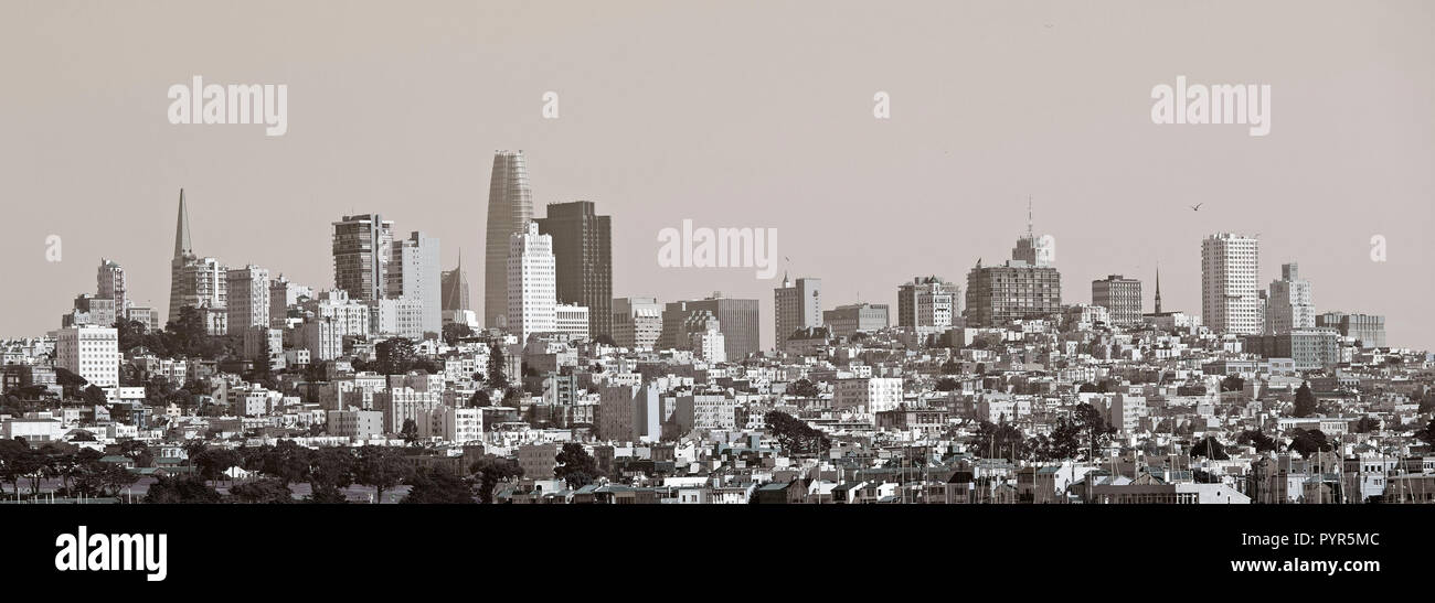 Les bâtiments du centre-ville de San Francisco, Californie Banque D'Images