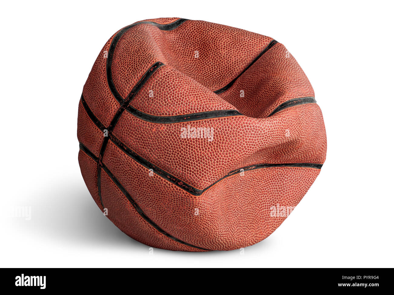 Basket-ball dégonflé ancien Photo Stock - Alamy