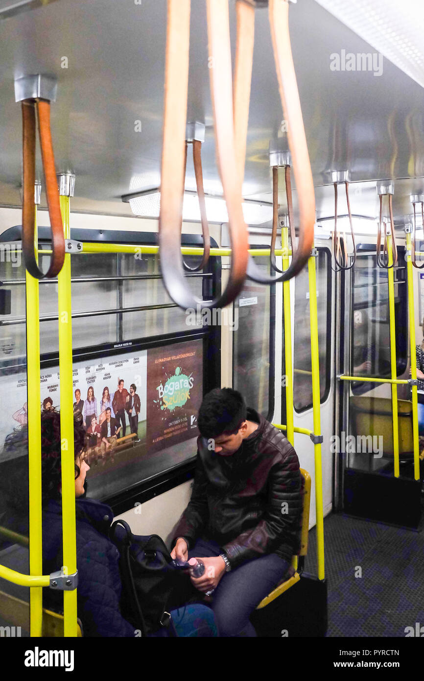 La station de métro Hosok tere, Budapest, capitale de la Hongrie. Octobre 2018 Banque D'Images