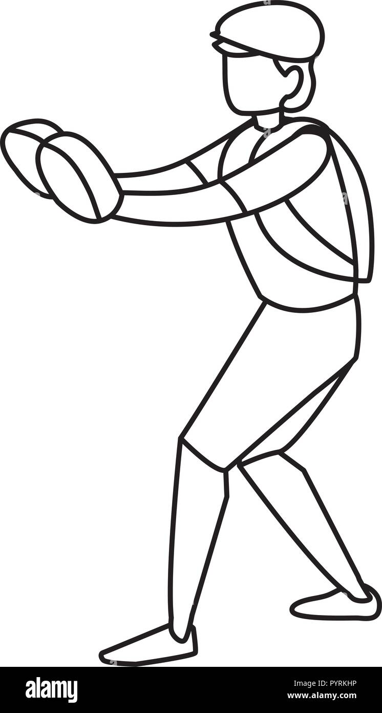 Combat de boxe vecteur illustration design caractère avatar Illustration de Vecteur