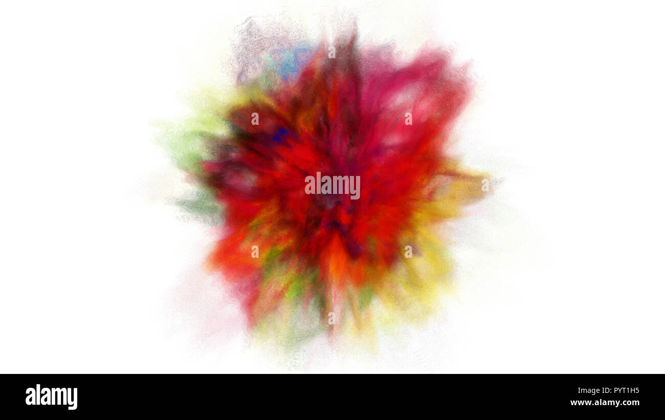 Motion gel explosion de peinture poudre multicolore arc-en-ciel prismatique pour Holi Banque D'Images