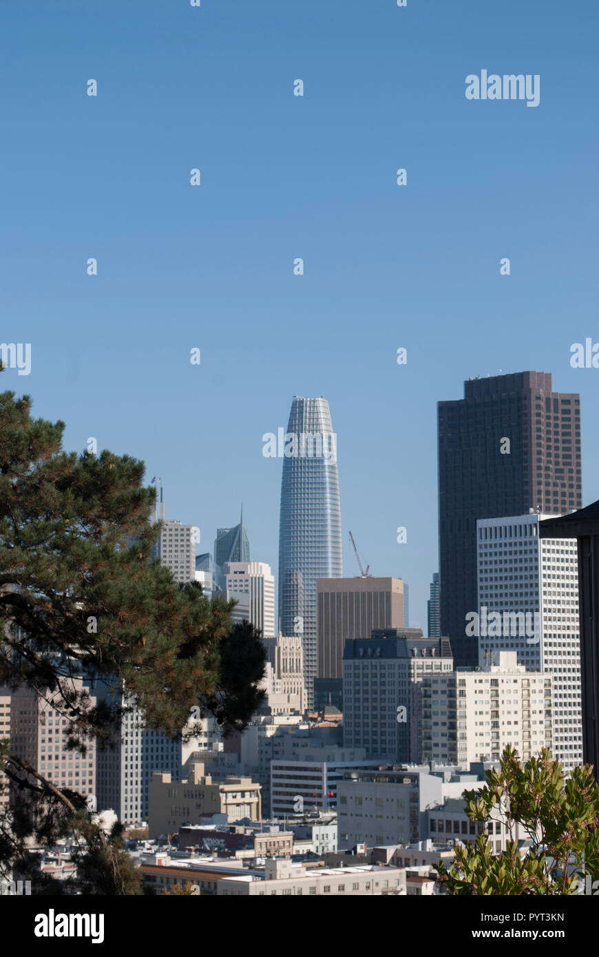 Le centre-ville de San Francisco. Architecture moderne et rétro. Banque D'Images