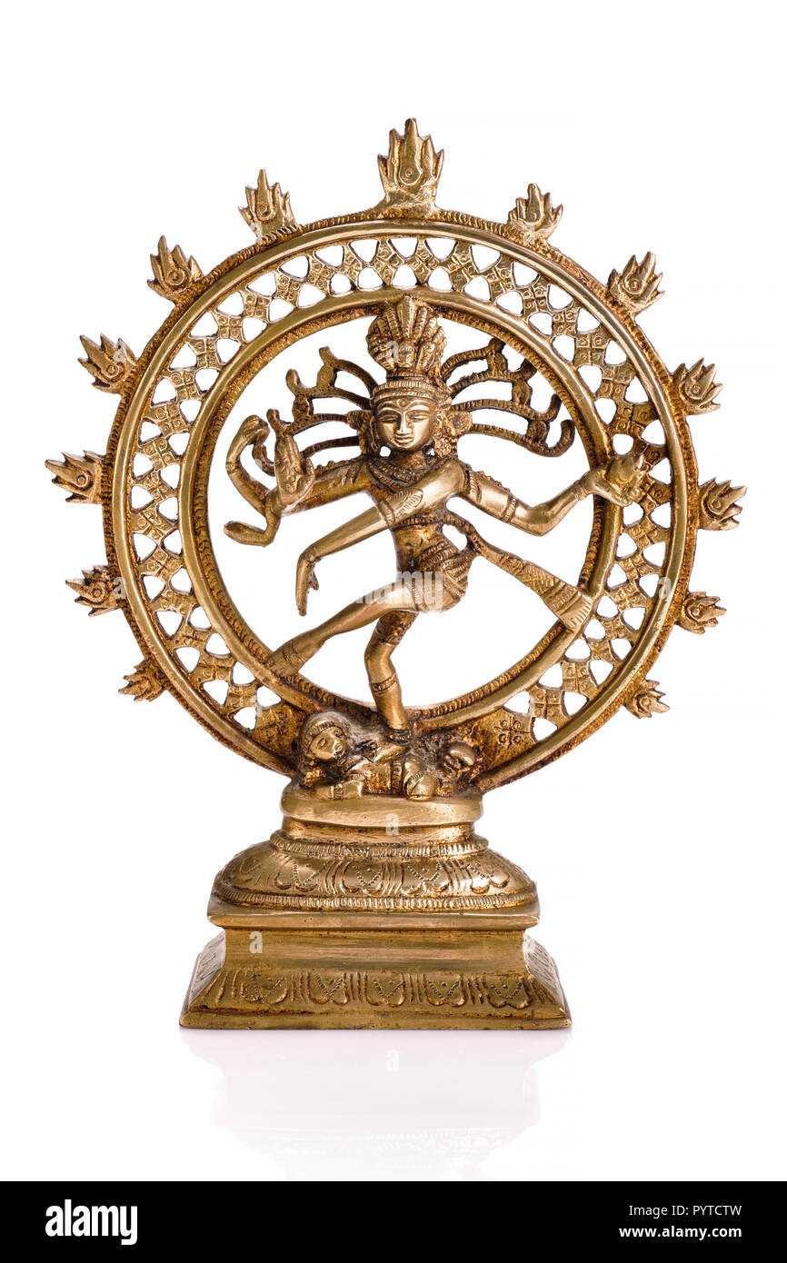 Statue de Shiva Nataraja - seigneur de la danse isolée Banque D'Images