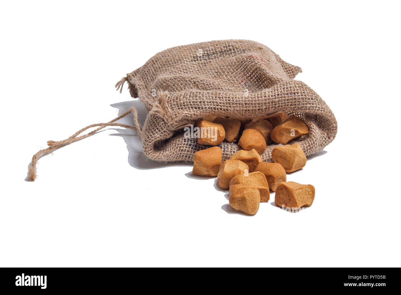 Sac avec un pepernoten bonbons traditionnels pour les Néerlandais maison de vacances Banque D'Images