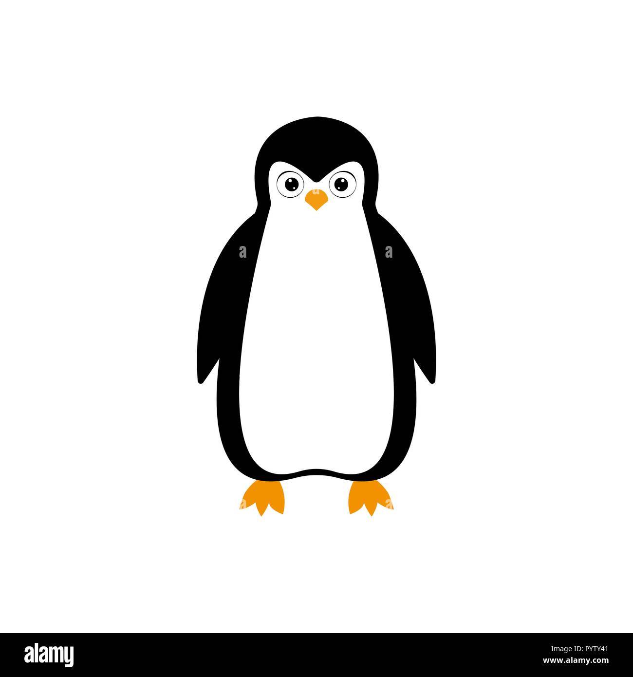 Penguin polar Cartoon sur fond blanc Illustration de Vecteur