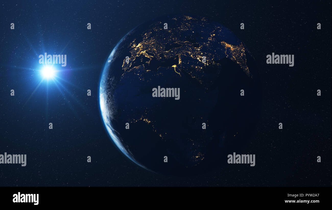 La terre de l'espace Banque D'Images
