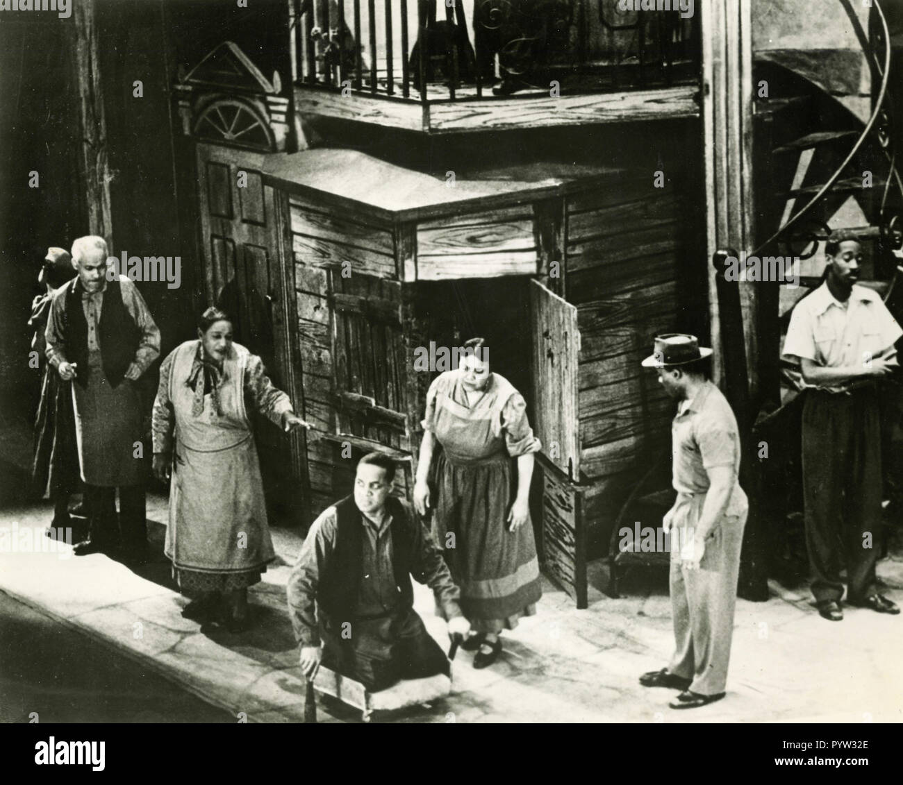 , Porgy and Bess de Gershwin et de théâtre par l'Heyward, NY, USA 1952 Banque D'Images