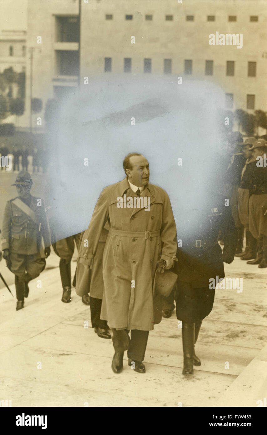 Le Premier ministre hongrois Gyula Gombos, Rome, Italie, mai 1936 Banque D'Images