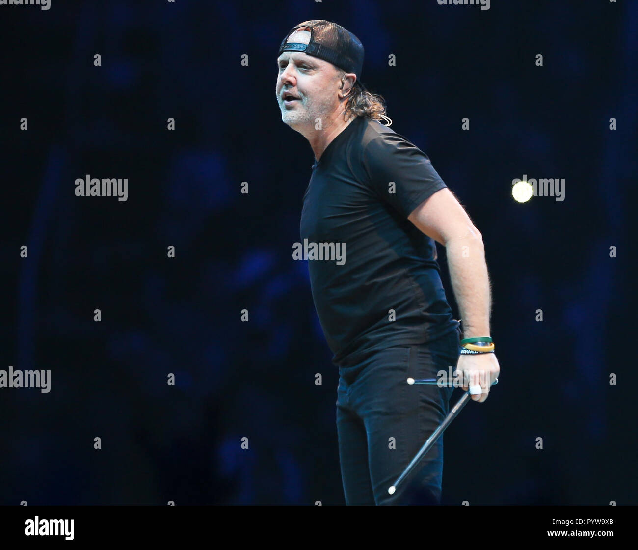 Albany, New York, USA. 29 octobre, 2018. Hetfield Lars Ulrich de Metallica se produit en concert à Times Union Center le 29 octobre 2018 à Albany, New York. Credit : Debby Wong/Alamy Live News Banque D'Images