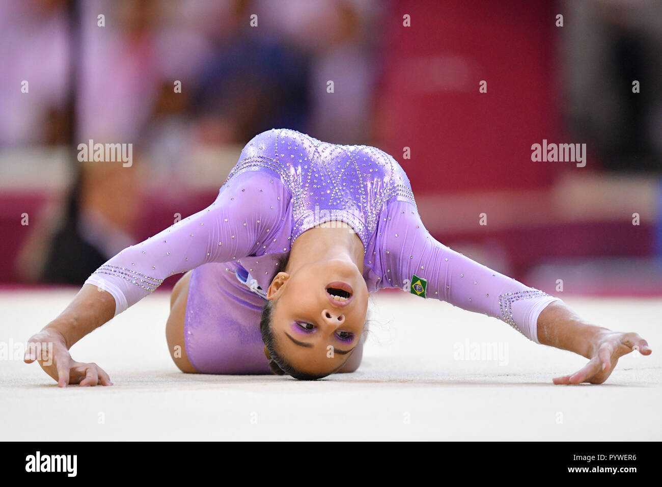 Doha, Qatar. 30Th Oct, 2018. Flavia Saraiva (BRA), 30 octobre 2018 - La gymnastique artistique : Les championnats du monde de gymnastique artistique 2018, Women's team Final Exercice au sol à dôme Aspire à Doha, Qatar. Credit : MATSUO.K/AFLO SPORT/Alamy Live News Banque D'Images