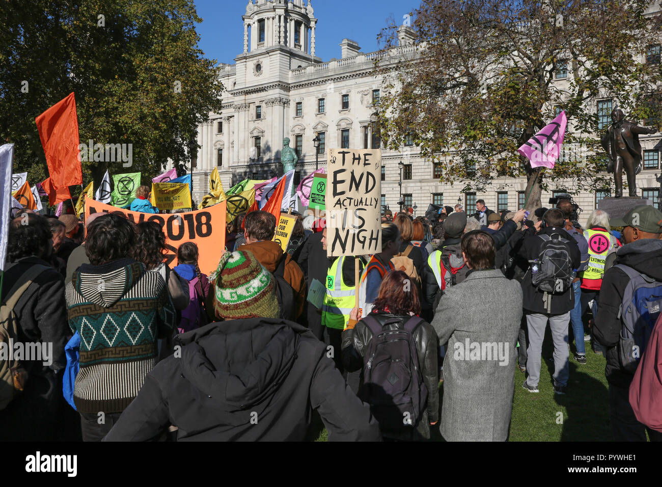 La rébellion contre l'Extinction organisé au Parlement Sqare London UK Banque D'Images