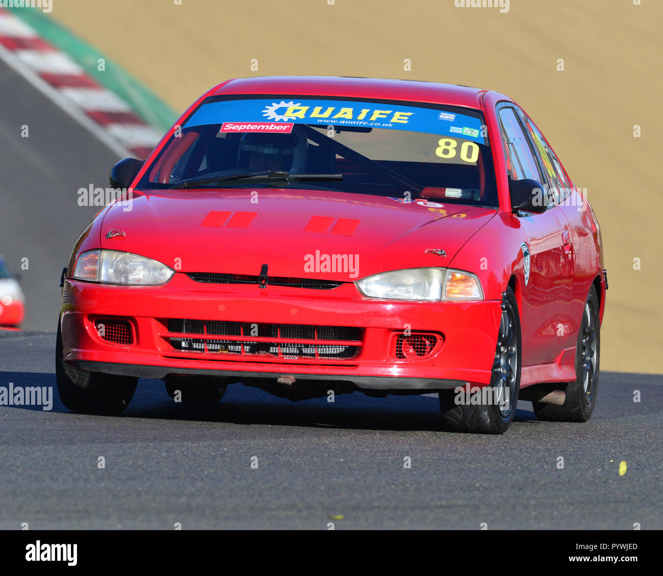 Gideon Septembre, Mitsubishi Mirage, SE Tin Tops Championship, BARC, Racing Club automobile britannique, National Championship, Brands Hatch, Octobre 2018 Banque D'Images