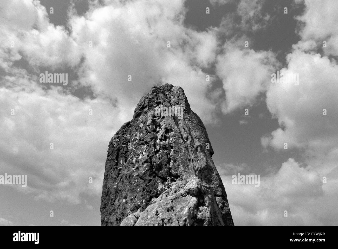 La longue Pierre, Mottistone, île de Wight, Angleterre, RU, FR. Banque D'Images La longue Pierre, Mottistone, île de Wight, Angleterre, RU, FR. Banque D'Images