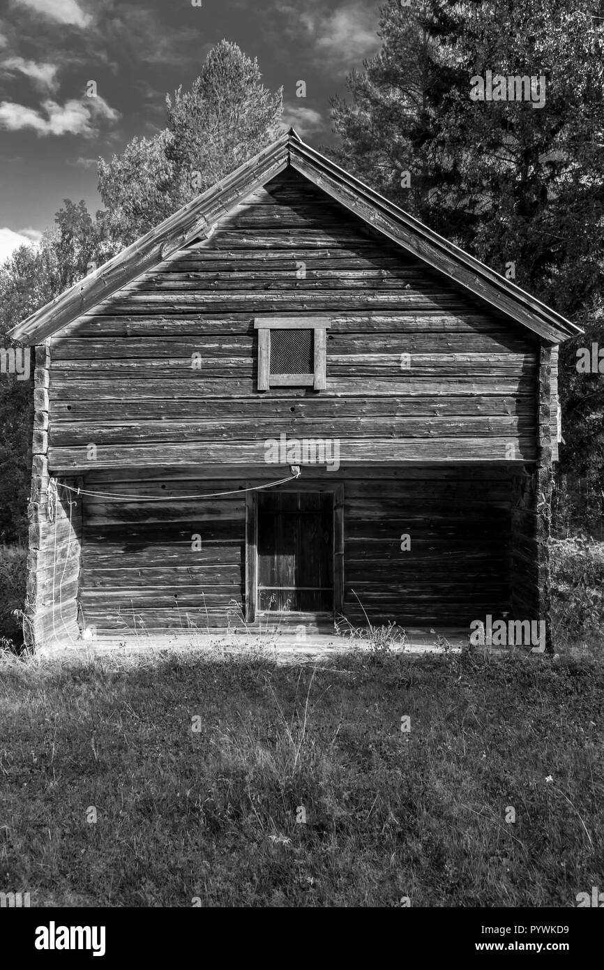 Ancienne ferme dans le nord de la Suède suédois Banque D'Images