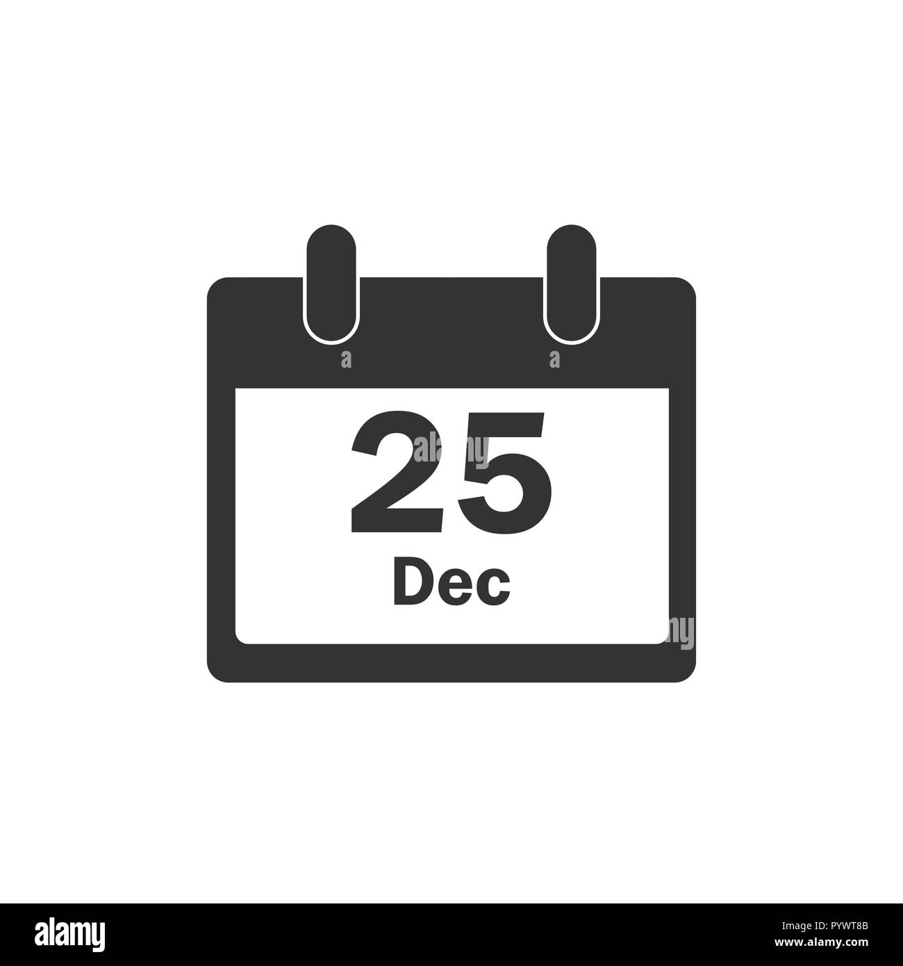 L'icône de Noël du calendrier. Illustrations vectorielles. Modèle plat. Illustration de Vecteur