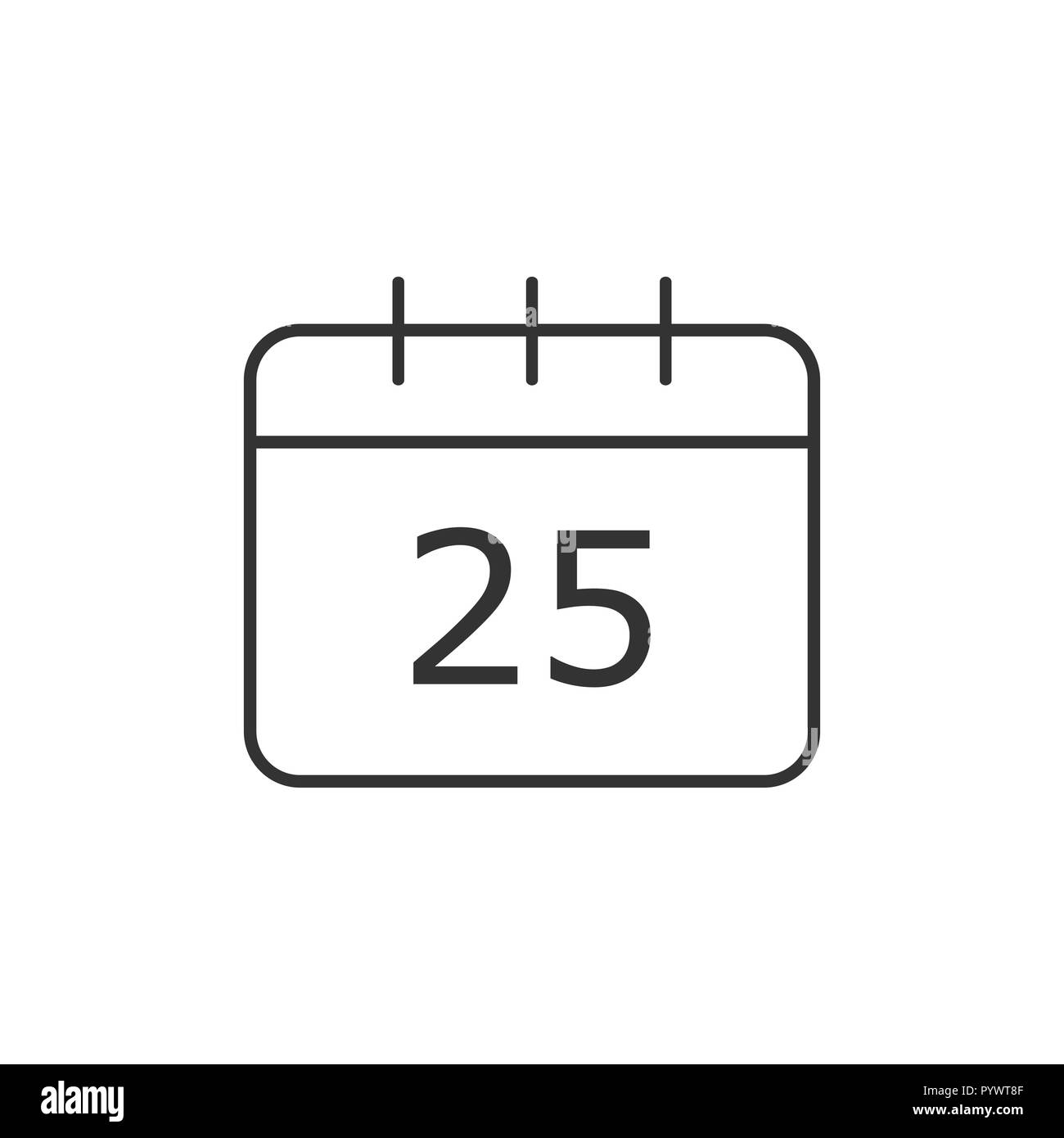 L'icône de Noël du calendrier. Illustrations vectorielles. Modèle plat. Illustration de Vecteur