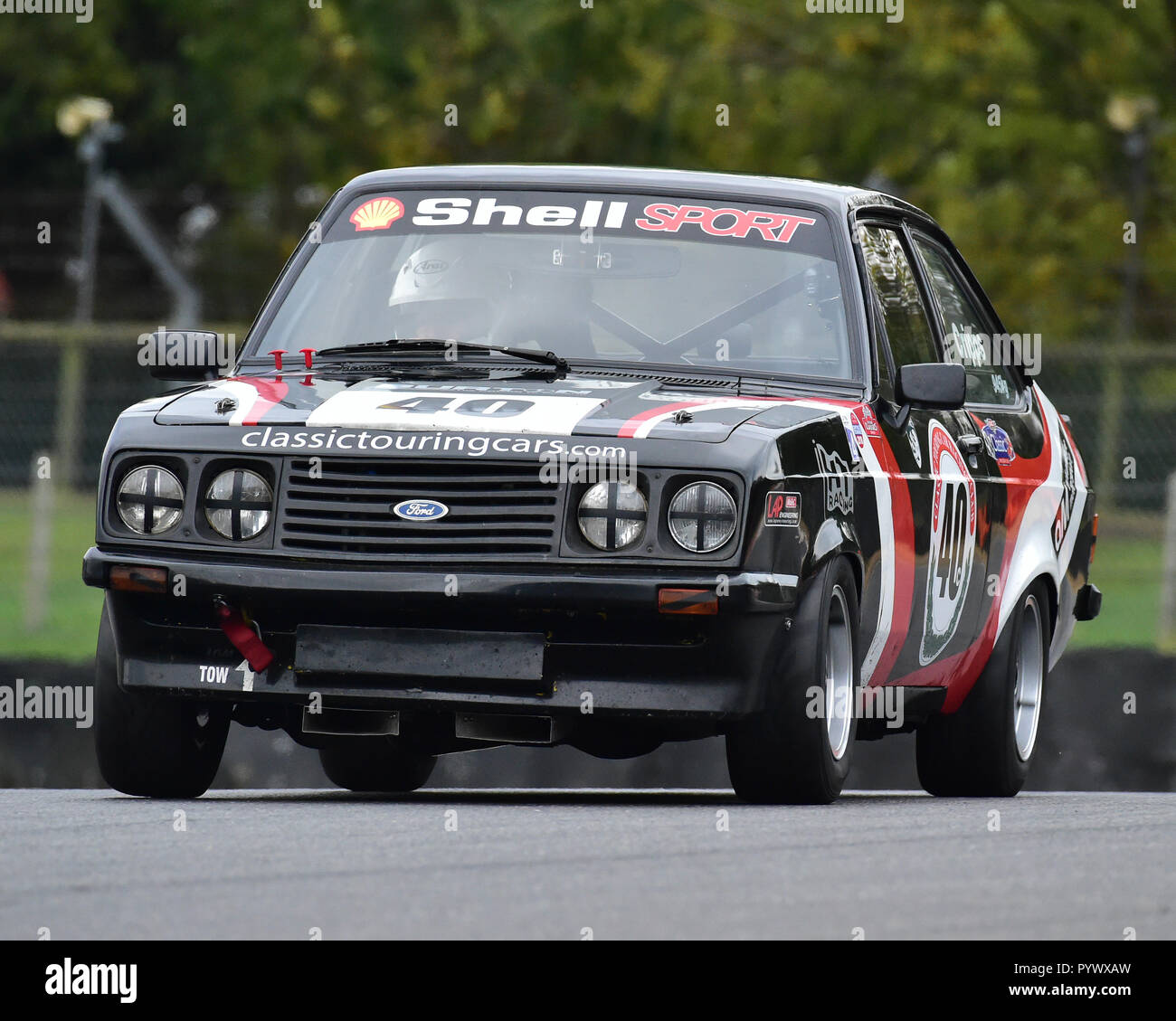 Stephen Cripps, Ford Escort Mk2 RS 2000, Classic Touring Car Racing Club, pré-83, BARC, Racing Club automobile britannique, Championnat National, les marques Banque D'Images