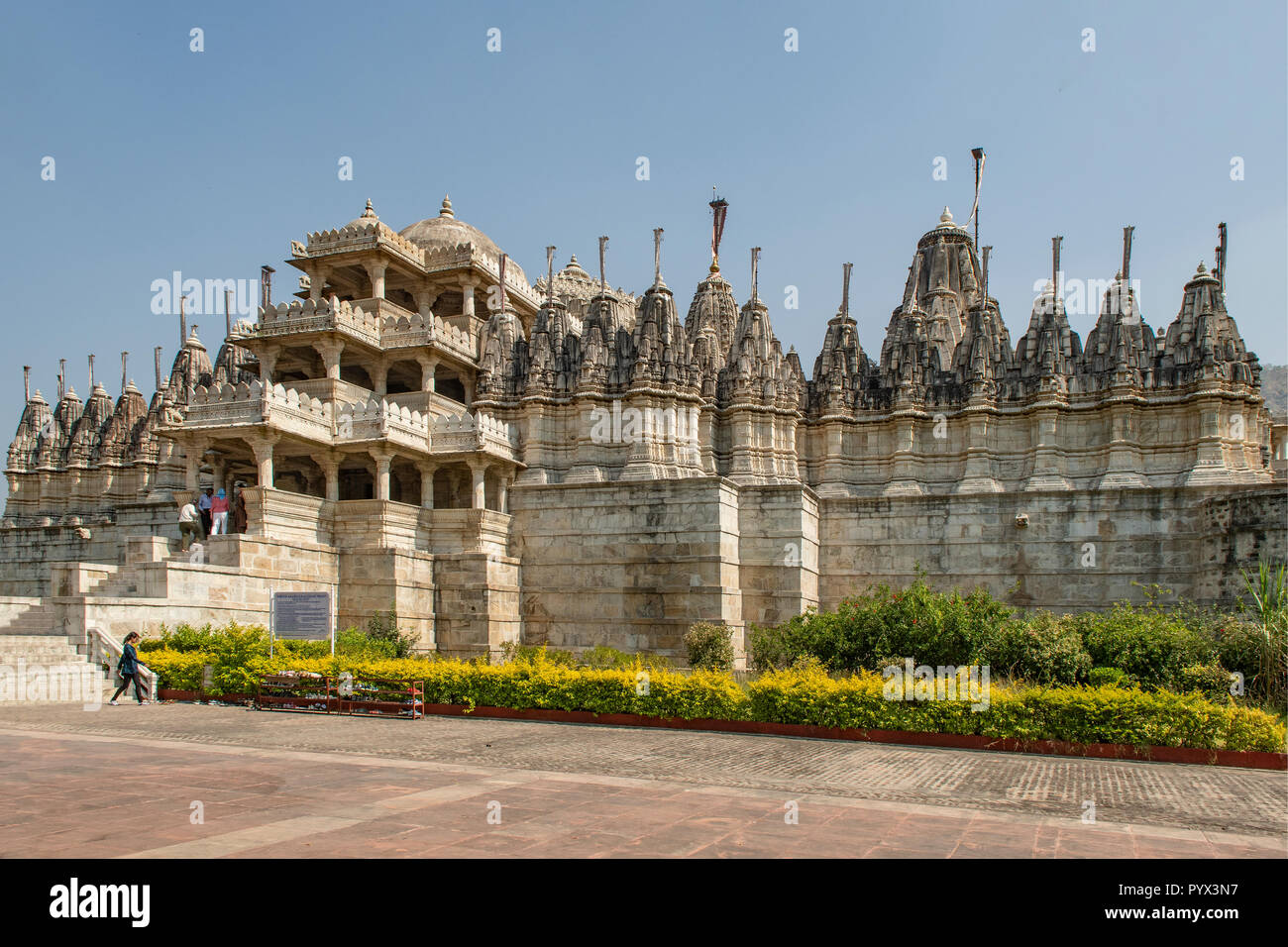 Temple Jaïn Adinatha, Ranakpur, Rajasthan, Inde Banque D'Images